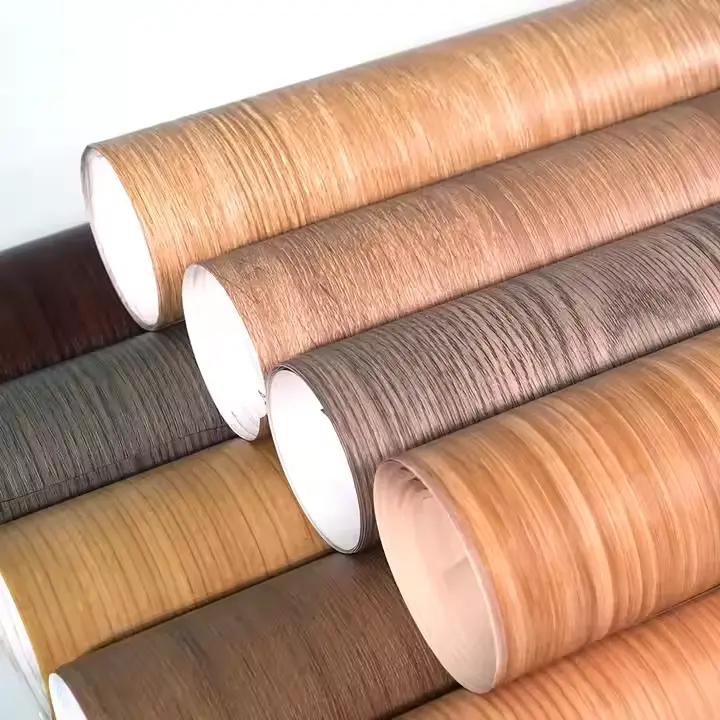 Wood Effect Pvc Pet PP Film in vinile da cucina decorativa